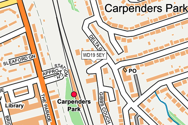 WD19 5EY map - OS OpenMap – Local (Ordnance Survey)