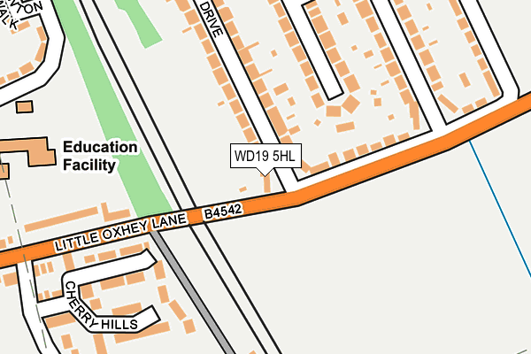 WD19 5HL map - OS OpenMap – Local (Ordnance Survey)