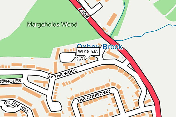 WD19 5JA map - OS OpenMap – Local (Ordnance Survey)