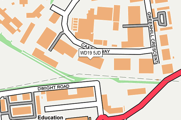 WD19 5JD map - OS OpenMap – Local (Ordnance Survey)