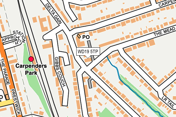 WD19 5TP map - OS OpenMap – Local (Ordnance Survey)