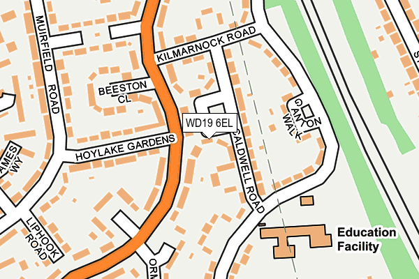 WD19 6EL map - OS OpenMap – Local (Ordnance Survey)