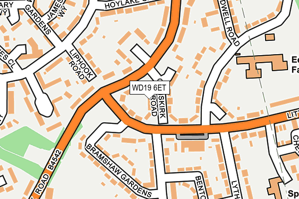WD19 6ET map - OS OpenMap – Local (Ordnance Survey)