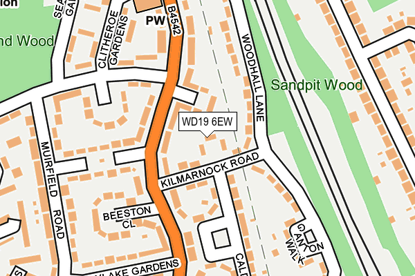 WD19 6EW map - OS OpenMap – Local (Ordnance Survey)