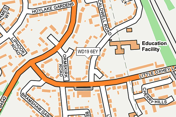 WD19 6EY map - OS OpenMap – Local (Ordnance Survey)