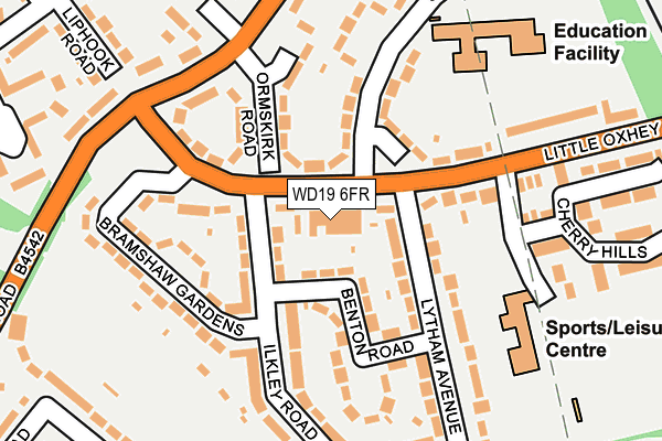 WD19 6FR map - OS OpenMap – Local (Ordnance Survey)
