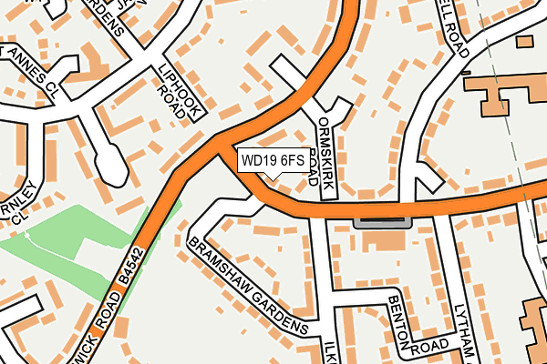 WD19 6FS map - OS OpenMap – Local (Ordnance Survey)