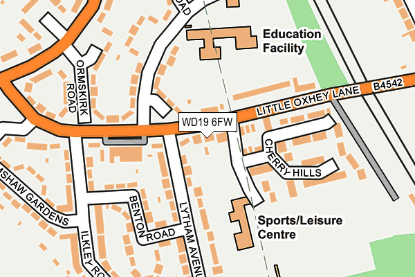 WD19 6FW map - OS OpenMap – Local (Ordnance Survey)