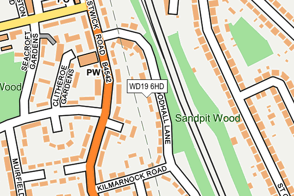 WD19 6HD map - OS OpenMap – Local (Ordnance Survey)