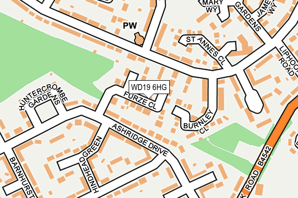 WD19 6HG map - OS OpenMap – Local (Ordnance Survey)
