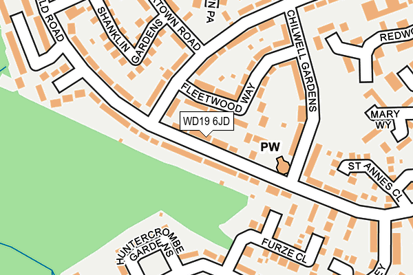 WD19 6JD map - OS OpenMap – Local (Ordnance Survey)