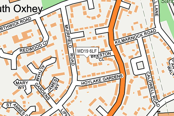 WD19 6LF map - OS OpenMap – Local (Ordnance Survey)