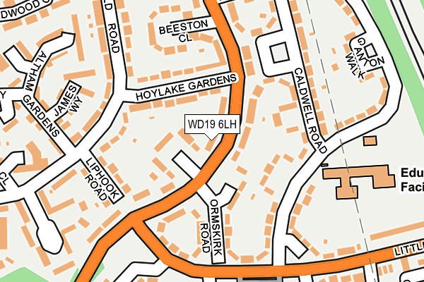 WD19 6LH map - OS OpenMap – Local (Ordnance Survey)