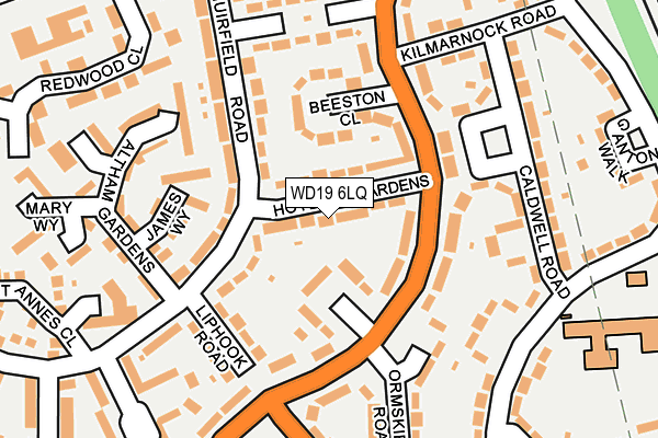 WD19 6LQ map - OS OpenMap – Local (Ordnance Survey)