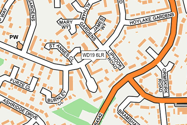 WD19 6LR map - OS OpenMap – Local (Ordnance Survey)
