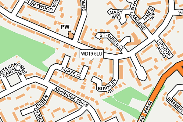 WD19 6LU map - OS OpenMap – Local (Ordnance Survey)
