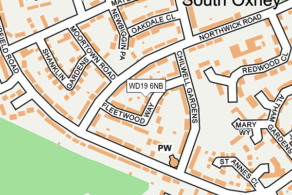 WD19 6NB map - OS OpenMap – Local (Ordnance Survey)