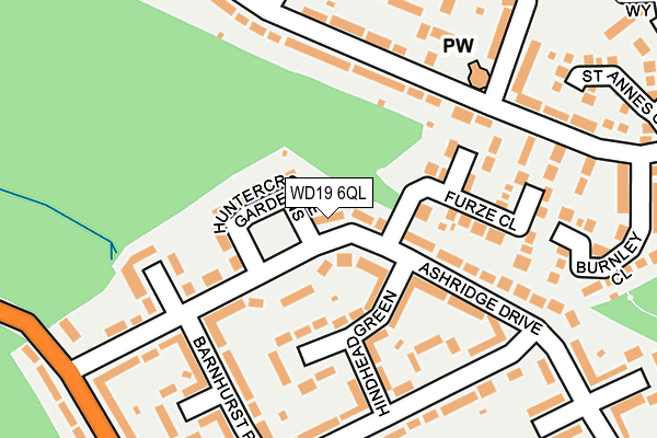 WD19 6QL map - OS OpenMap – Local (Ordnance Survey)