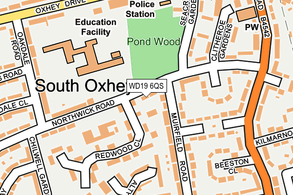 WD19 6QS map - OS OpenMap – Local (Ordnance Survey)