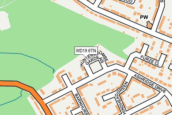 WD19 6TN map - OS OpenMap – Local (Ordnance Survey)