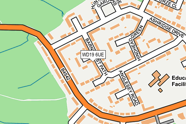 WD19 6UE map - OS OpenMap – Local (Ordnance Survey)
