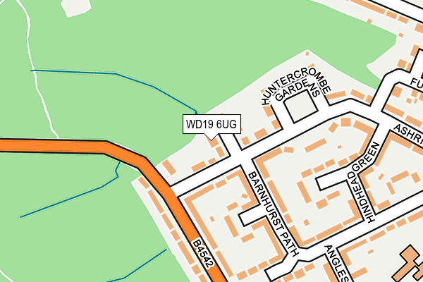 WD19 6UG map - OS OpenMap – Local (Ordnance Survey)