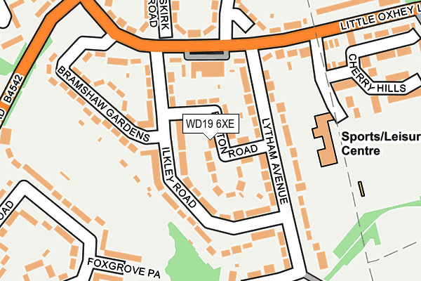 WD19 6XE map - OS OpenMap – Local (Ordnance Survey)