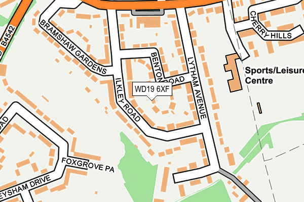 WD19 6XF map - OS OpenMap – Local (Ordnance Survey)