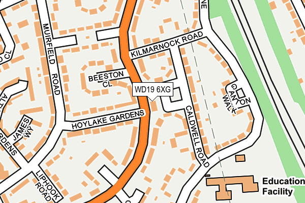WD19 6XG map - OS OpenMap – Local (Ordnance Survey)