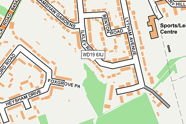 WD19 6XJ map - OS OpenMap – Local (Ordnance Survey)