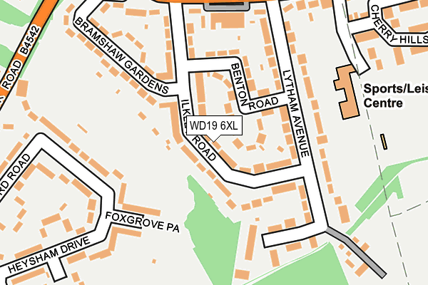 WD19 6XL map - OS OpenMap – Local (Ordnance Survey)
