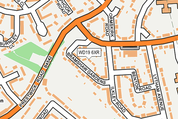 WD19 6XR map - OS OpenMap – Local (Ordnance Survey)