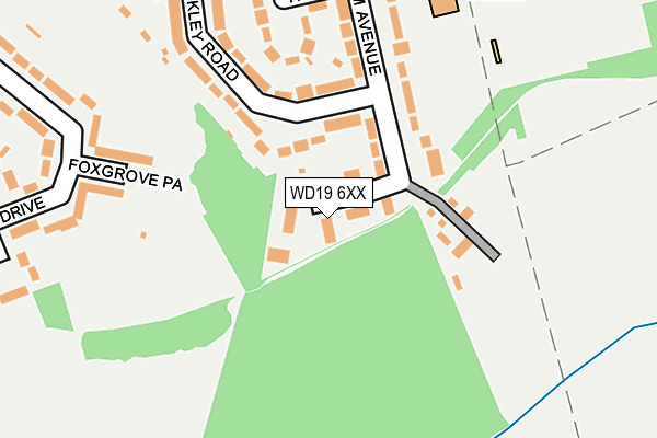 WD19 6XX map - OS OpenMap – Local (Ordnance Survey)