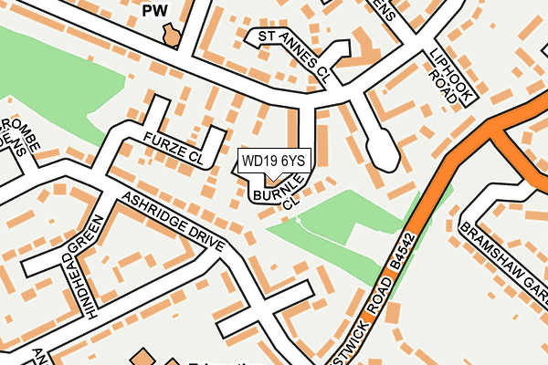 WD19 6YS map - OS OpenMap – Local (Ordnance Survey)