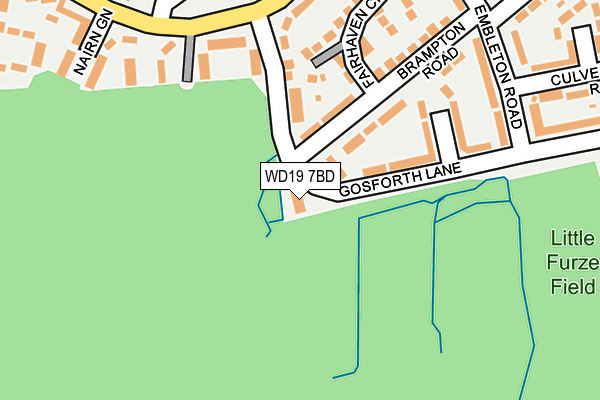 WD19 7BD map - OS OpenMap – Local (Ordnance Survey)