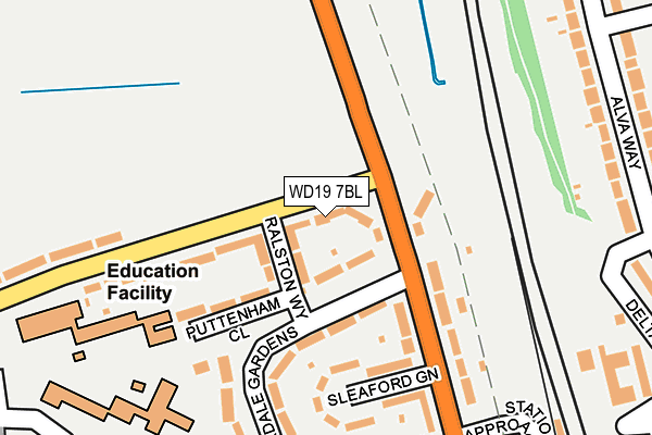 WD19 7BL map - OS OpenMap – Local (Ordnance Survey)