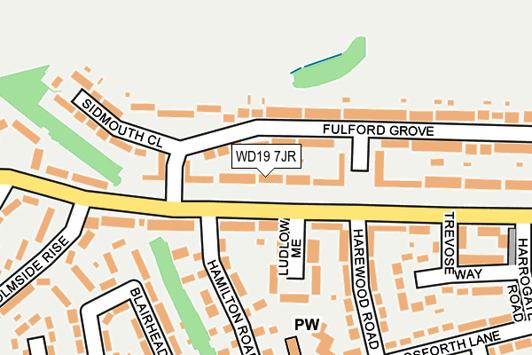 WD19 7JR map - OS OpenMap – Local (Ordnance Survey)