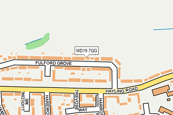WD19 7QG map - OS OpenMap – Local (Ordnance Survey)