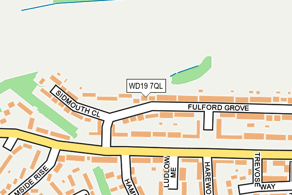 WD19 7QL map - OS OpenMap – Local (Ordnance Survey)