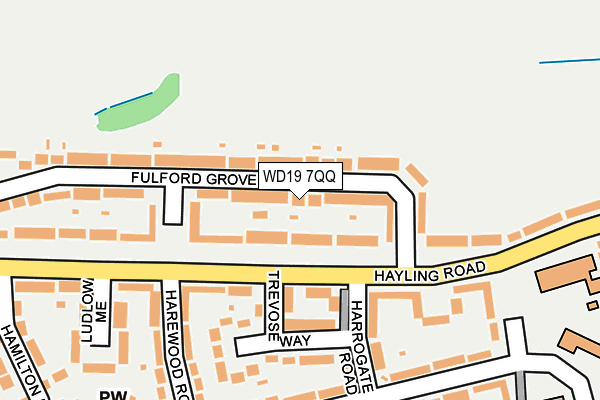 WD19 7QQ map - OS OpenMap – Local (Ordnance Survey)