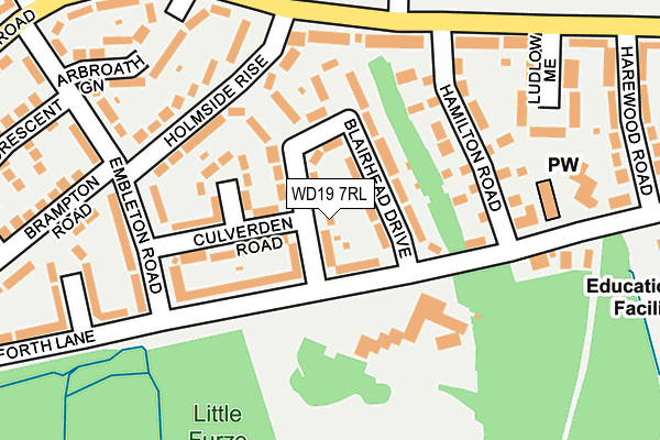 WD19 7RL map - OS OpenMap – Local (Ordnance Survey)