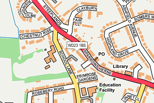 Map of HILLBERRY COURT (BUSHEY) LIMITED at local scale