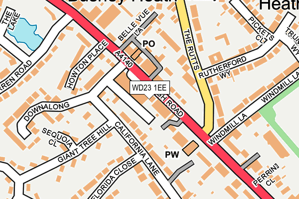 WD23 1EE map - OS OpenMap – Local (Ordnance Survey)