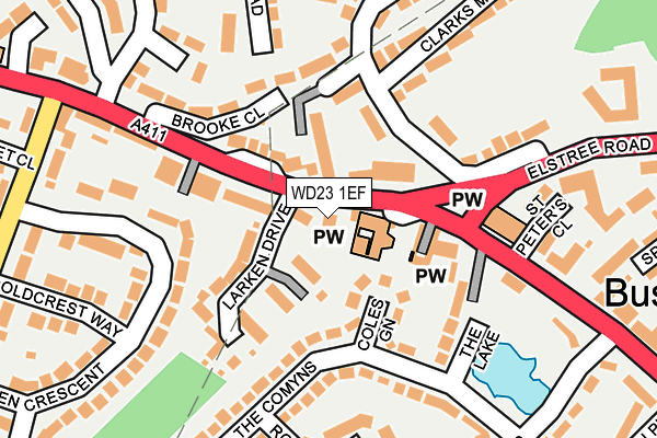 WD23 1EF map - OS OpenMap – Local (Ordnance Survey)