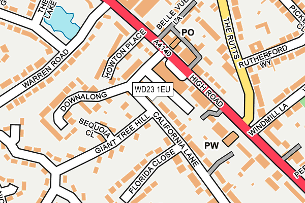 WD23 1EU map - OS OpenMap – Local (Ordnance Survey)