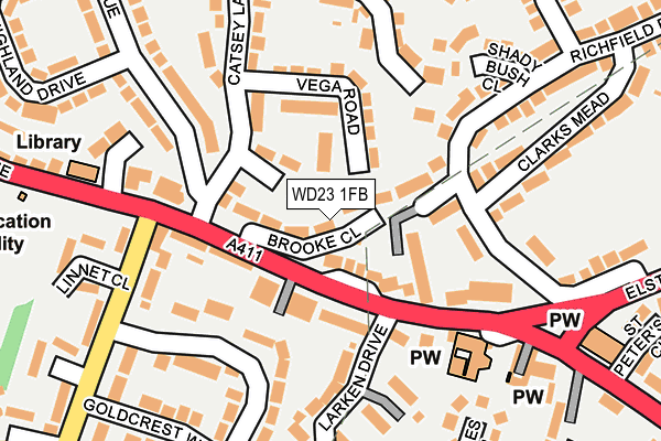 WD23 1FB map - OS OpenMap – Local (Ordnance Survey)