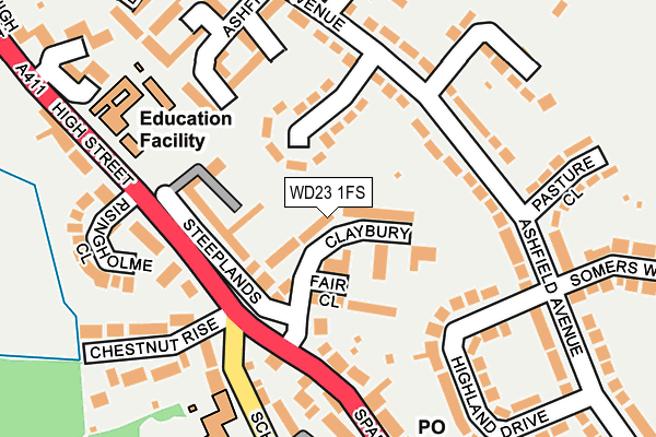 WD23 1FS map - OS OpenMap – Local (Ordnance Survey)