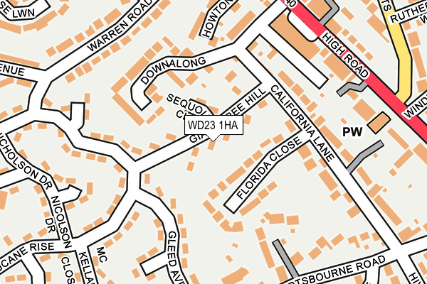 WD23 1HA map - OS OpenMap – Local (Ordnance Survey)