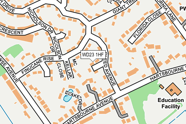 WD23 1HF map - OS OpenMap – Local (Ordnance Survey)