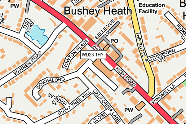 WD23 1HY map - OS OpenMap – Local (Ordnance Survey)